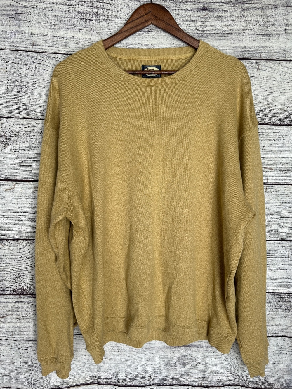 Tommy Bahama 100% cotton mustard yellow lightweight sweater size XL